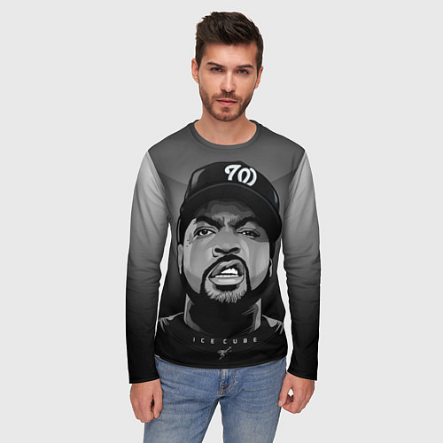 Мужской лонгслив Ice Cube: Gangsta / 3D-принт – фото 3
