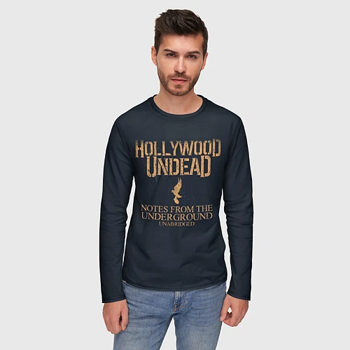 Мужской лонгслив Hollywood Undead: Underground / 3D-принт – фото 3