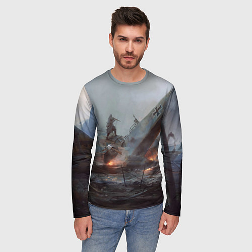 Мужской лонгслив Battlefield: Plan A / 3D-принт – фото 3