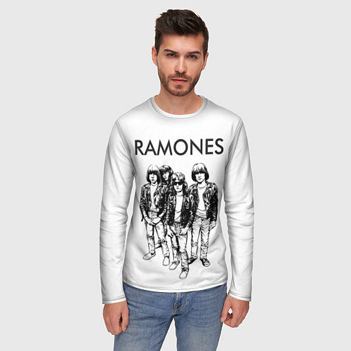 Мужской лонгслив Ramones Party / 3D-принт – фото 3