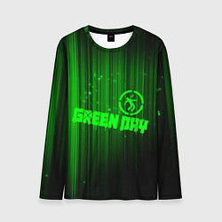 Лонгслив мужской Green Day лучи, цвет: 3D-принт