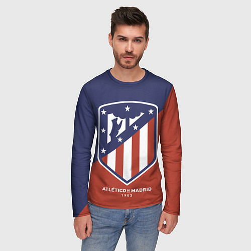 Мужской лонгслив Atletico Madrid FC 1903 / 3D-принт – фото 3