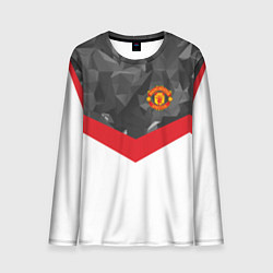 Лонгслив мужской Man United FC: Grey Polygons, цвет: 3D-принт