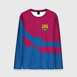 Лонгслив мужской Barcelona FC: Blue style, цвет: 3D-принт