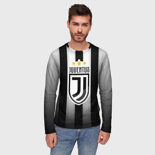 Мужской лонгслив Juventus FC: New logo / 3D-принт – фото 3