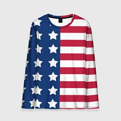 Лонгслив мужской USA Flag, цвет: 3D-принт