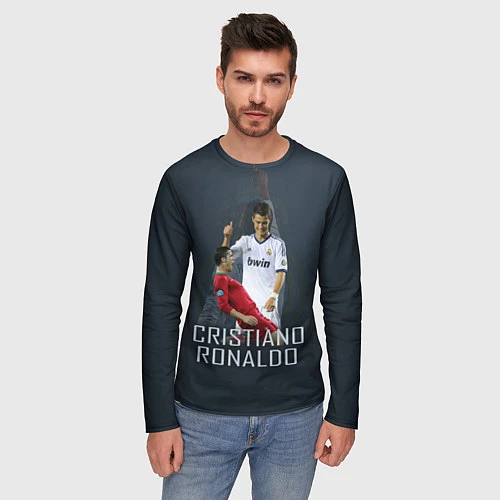 Мужской лонгслив Christiano Ronaldo / 3D-принт – фото 3