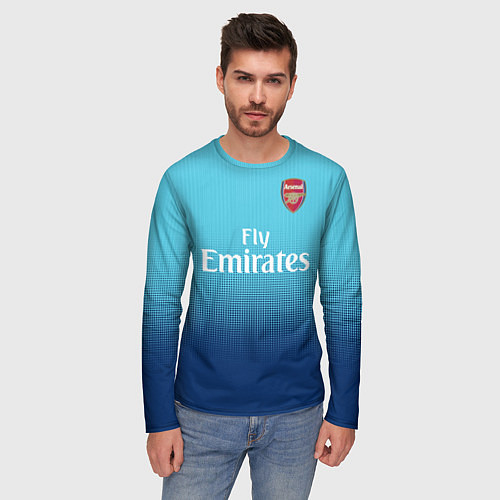 Мужской лонгслив Arsenal FC: Blue Away 17/18 / 3D-принт – фото 3