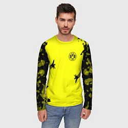 Лонгслив мужской FC Borussia Dortmund: Yellow Original, цвет: 3D-принт — фото 2