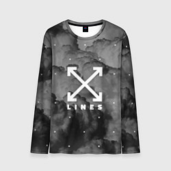 Лонгслив мужской Off-White: Grey Heaven Lines Arrows, цвет: 3D-принт