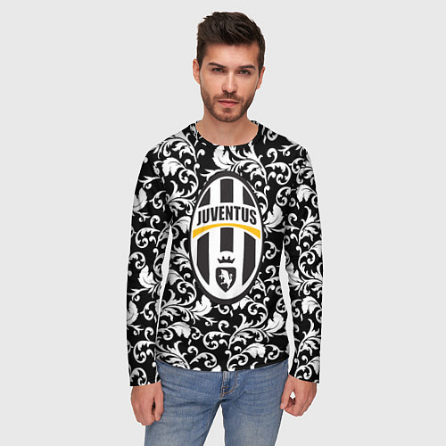 Мужской лонгслив FC Juventus: Floral Logo / 3D-принт – фото 3