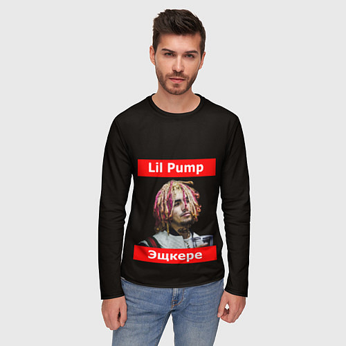 Мужской лонгслив Lil Pump: Эщкере / 3D-принт – фото 3