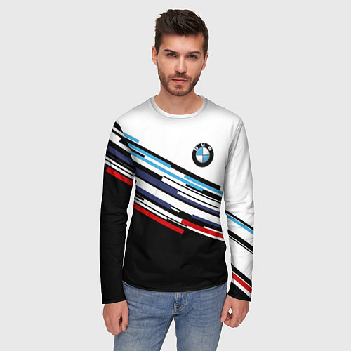 Мужской лонгслив BMW BRAND COLOR БМВ / 3D-принт – фото 3