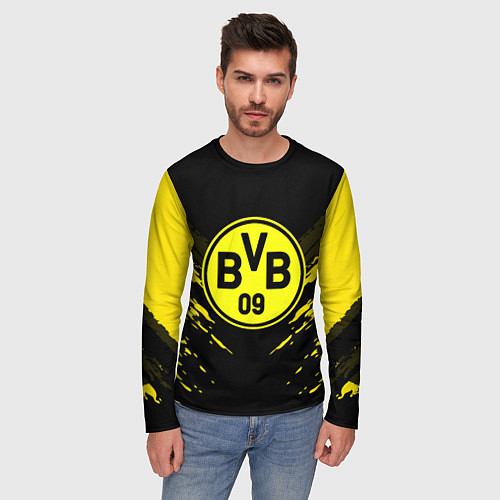 Мужской лонгслив Borussia FC: Sport Fashion / 3D-принт – фото 3