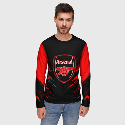 Мужской лонгслив Arsenal FC: Sport Fashion / 3D-принт – фото 3