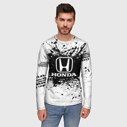 Лонгслив мужской Honda: Black Spray, цвет: 3D-принт — фото 2