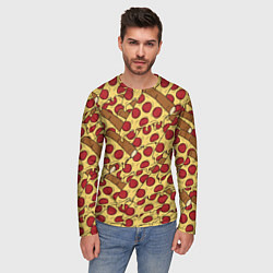 Лонгслив мужской Любитель пиццы, цвет: 3D-принт — фото 2