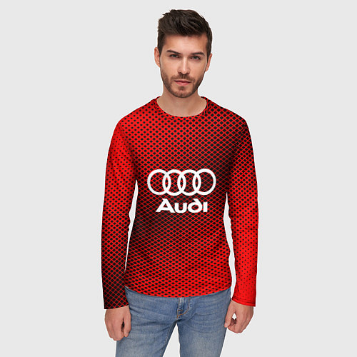 Мужской лонгслив Audi: Red Carbon / 3D-принт – фото 3