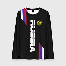 Лонгслив мужской Russia: Black Sport Line, цвет: 3D-принт
