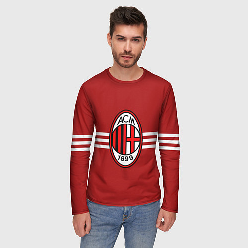 Мужской лонгслив AC Milan 1899 / 3D-принт – фото 3