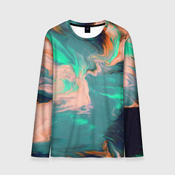 Лонгслив мужской Кислотные разводы, цвет: 3D-принт
