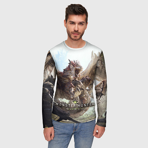 Мужской лонгслив Monster Hunter: World / 3D-принт – фото 3