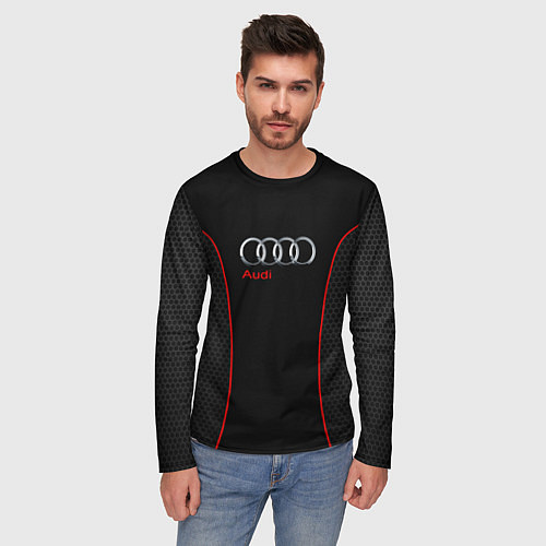 Мужской лонгслив Audi Style / 3D-принт – фото 3