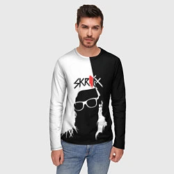Лонгслив мужской Skrillex: Black & White, цвет: 3D-принт — фото 2