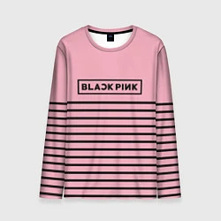 Лонгслив мужской Black Pink: Black Stripes, цвет: 3D-принт