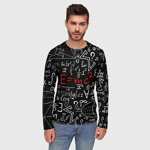 Мужской лонгслив Формулы физики / 3D-принт – фото 3