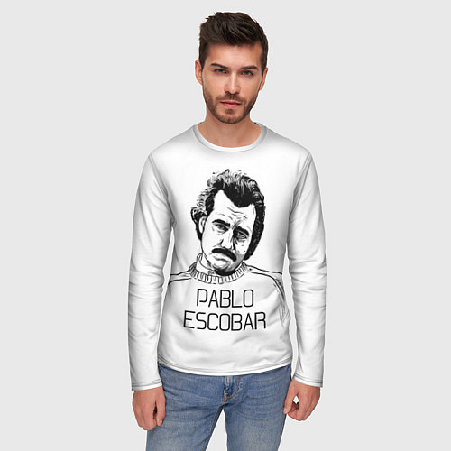 Мужской лонгслив Pablo Escobar / 3D-принт – фото 3