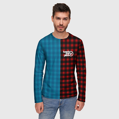 Мужской лонгслив 21 Pilots: Duo Colors / 3D-принт – фото 3