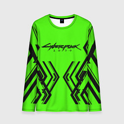 Мужской лонгслив Cyberpunk 2077: Acid Green