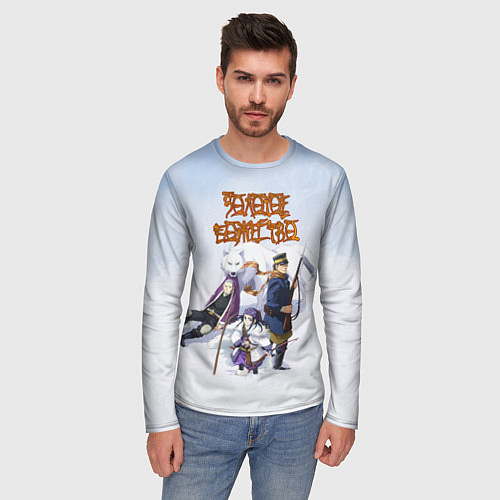 Мужской лонгслив Золотое божество / 3D-принт – фото 3