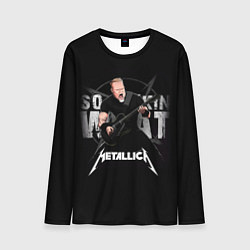 Лонгслив мужской Metallica black, цвет: 3D-принт