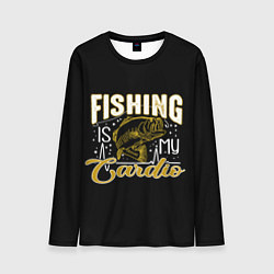 Лонгслив мужской Fishing is my Cardio, цвет: 3D-принт