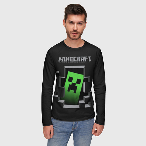 Мужской лонгслив Minecraft Creeper / 3D-принт – фото 3