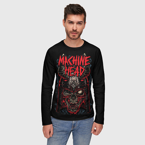 Мужской лонгслив Machine Head: Blooded Skull / 3D-принт – фото 3