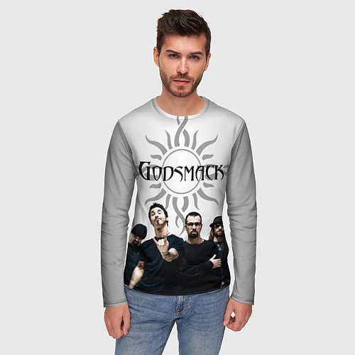Мужской лонгслив Godsmack / 3D-принт – фото 3