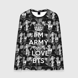 Лонгслив мужской I am army and I lover BTS, цвет: 3D-принт