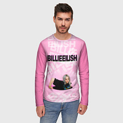 Лонгслив мужской Billie Eilish: Pink Mood, цвет: 3D-принт — фото 2