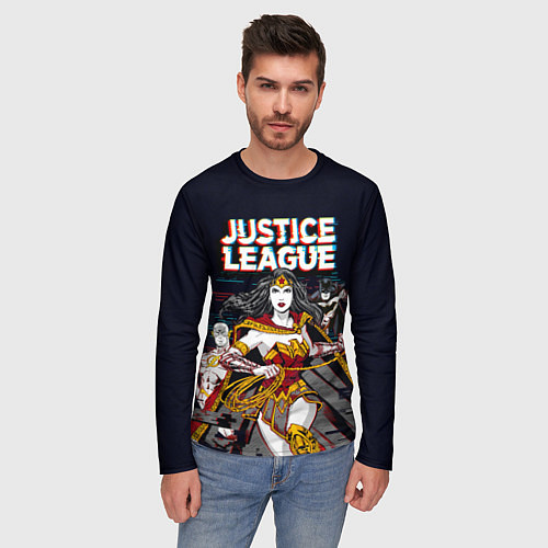 Мужской лонгслив Justice League / 3D-принт – фото 3