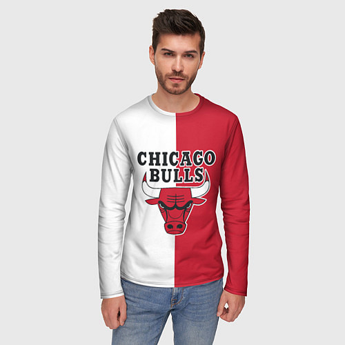 Мужской лонгслив CHICAGO BULLS / 3D-принт – фото 3