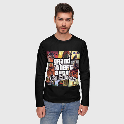 Мужской лонгслив GTA SA / 3D-принт – фото 3