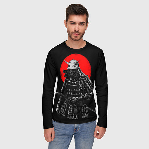 Мужской лонгслив Самурай / 3D-принт – фото 3