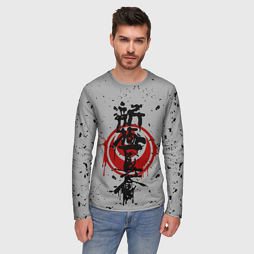 Мужской лонгслив Синкёкусинкай каратэ - до / 3D-принт – фото 3