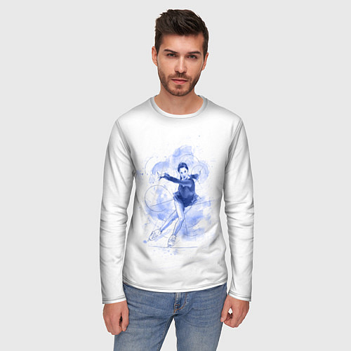 Мужской лонгслив Фигурное катание / 3D-принт – фото 3