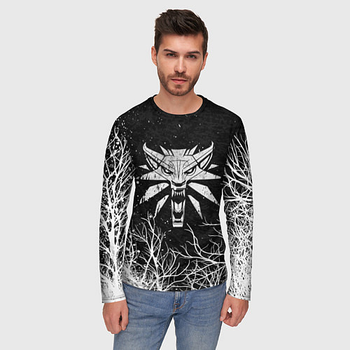 Мужской лонгслив ВЕДЬМАК / 3D-принт – фото 3