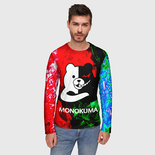 Мужской лонгслив MONOKUMA / 3D-принт – фото 3