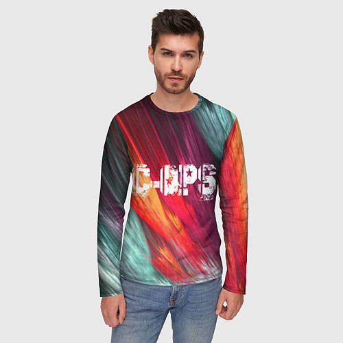 Мужской лонгслив C-OPS / 3D-принт – фото 3